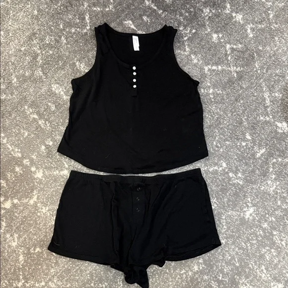 Auden Black Sleeveless Pajama Set - Picture 1 of 2